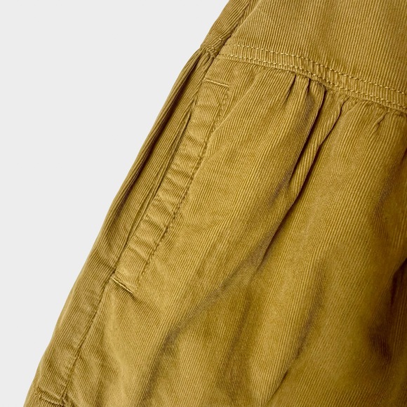 American Eagle Corduroy Mini Skirt Button Front High Rise Size 6 Tan Preppy - Picture 7 of 11